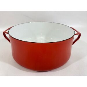 Dansk Kobenstyle JHQ Red Enameled Steel Casserole Pot MidCentury Modern No Lid